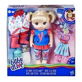 Baby Alive Bebé con estilo (Cabello rubio lacio)-MundodelJugete-Niñas