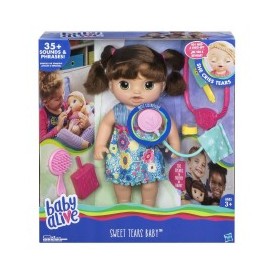 Baby Alive Dulces lágrimas (Pelo castaño)-MundodelJugete-Niñas