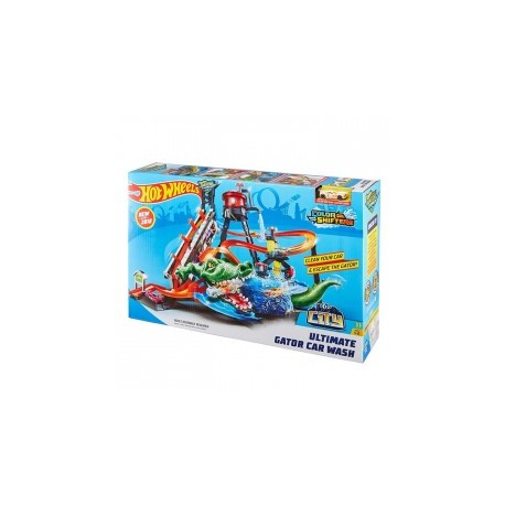 Pista Autolavado Ataque de Lagarto - Hot Wheels-MundodelJugete-Niños