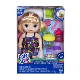 Baby Alive Muñeca bebé Ricas Comiditas Rubia-MundodelJugete-Niñas