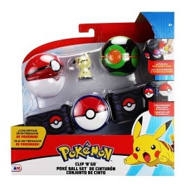 Juego de cinturones Pokemon Clip 'n' Go Pokeball-MundodelJugete-Niños