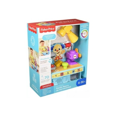 Perrito Ríe y Aprende - Banco de Herramientas de Fisher Price-MundodelJugete-Bebés