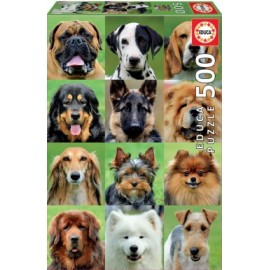 ROMPECABEZAS  COLLAGE DE PERROS 500PZAS-MundodelJugete-Juegos Didácticos