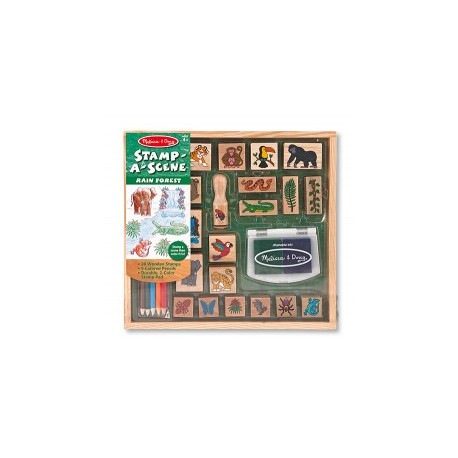 Set de Sellos Selva Tropical - Melissa & Doug-MundodelJugete-Juegos Didácticos