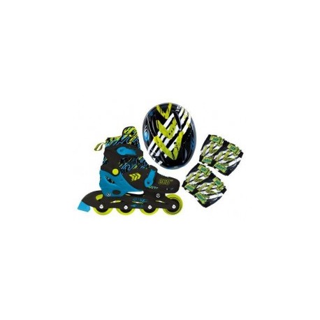 Patines  Rush 360  En linea Con Set Protección-MundodelJugete-Sobre Ruedas