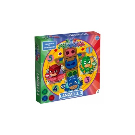 Lanza 1-2-3 PJ Masks-MundodelJugete-Juegos de Mesa