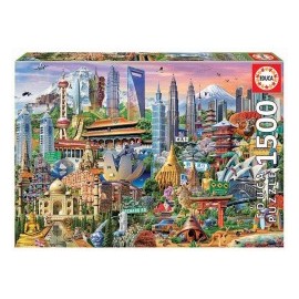 ROMPECABEZAS SÍMBOLOS DE ASIA 1500PZAS-MundodelJugete-Juegos de Mesa