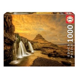 ROMPECABEZAS CASCADA KIRKJUFELLSFOSS, ISLANDIA 1000PZAS-MundodelJugete-Juegos de Mesa